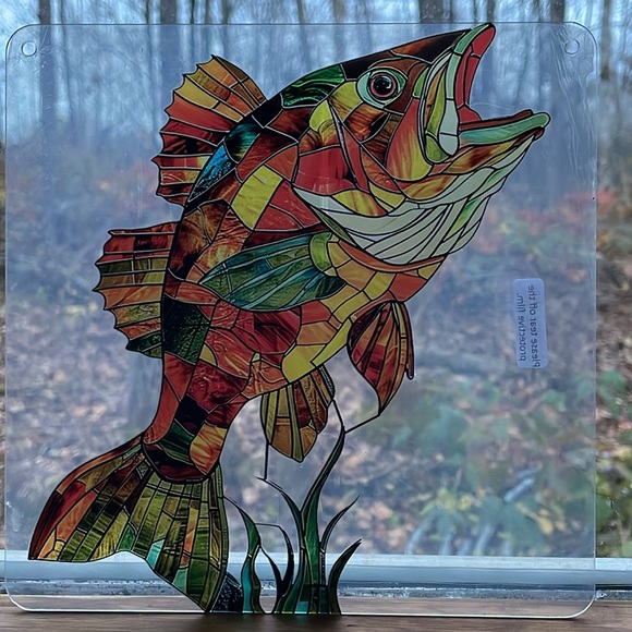 Suncatcher Acrylic Bass Decorative Fish Angler Gifts Cabin Decor - Picture 3 of 3